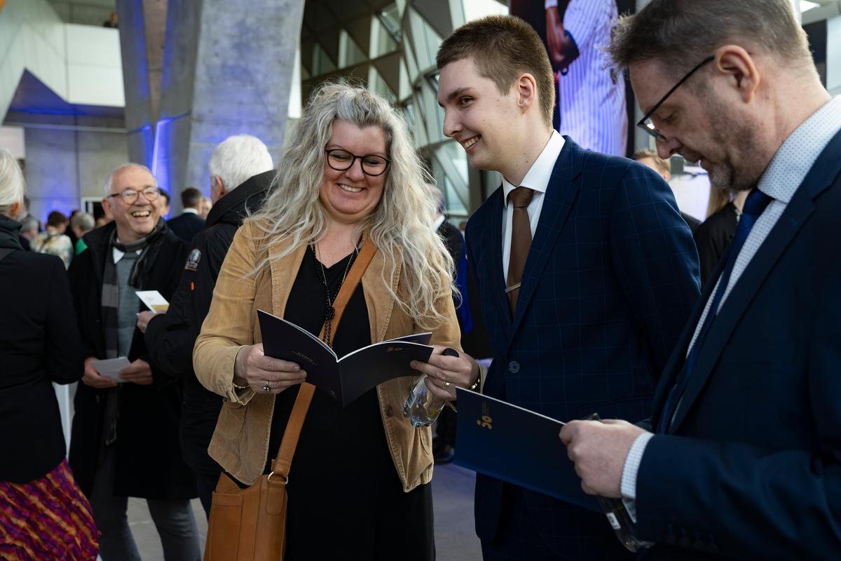 Representatives among students and staff, collaborators and politicians were invited to AAU's 50th anniversary celebration at Musikkens Hus.